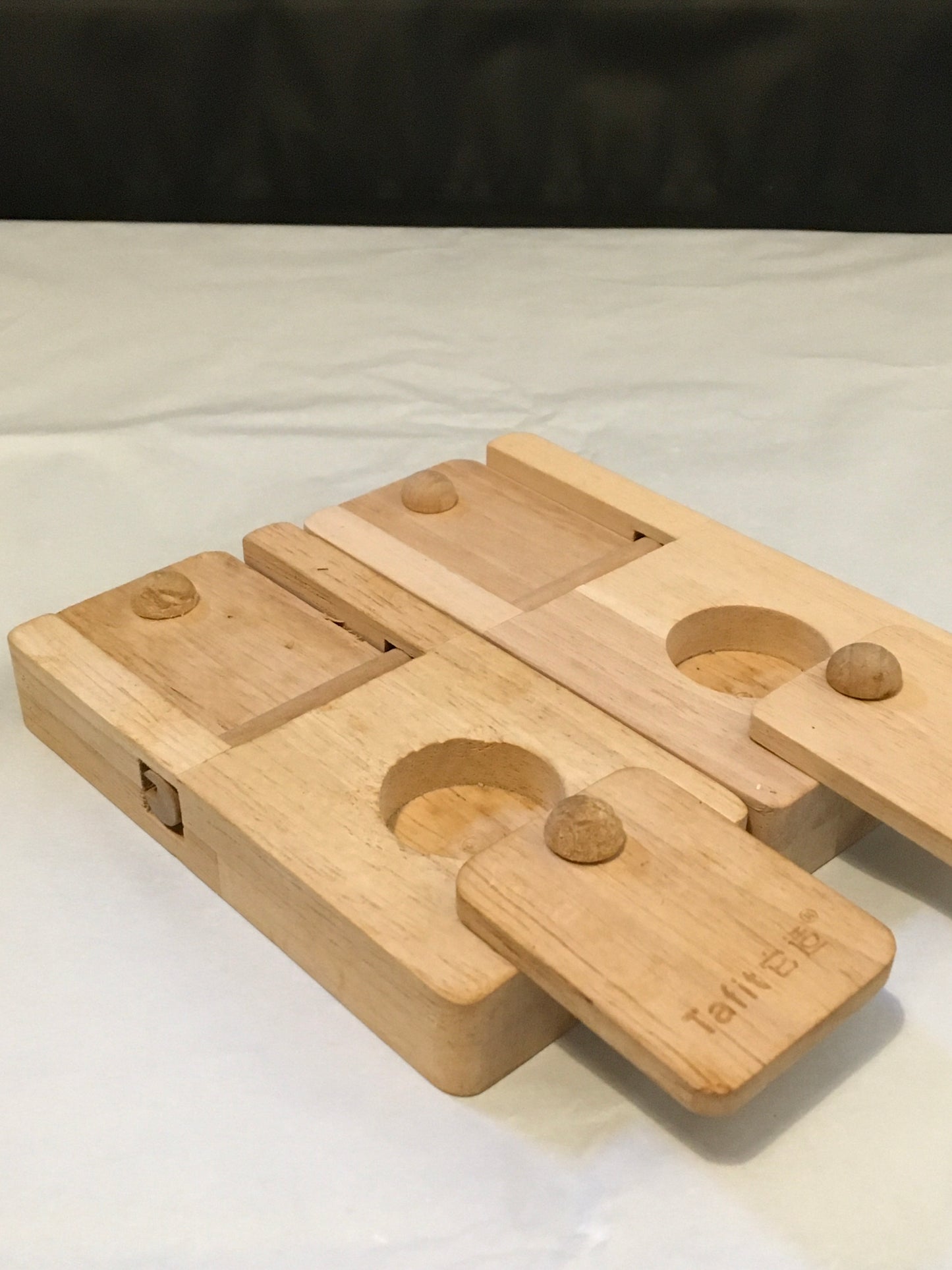Preloved Tafit Small Wooden Puzzle Toy Treat Enrichment (Sold separately)