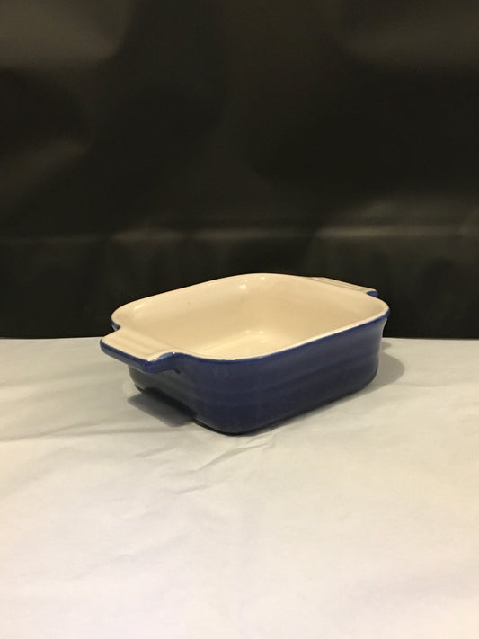 Preloved Navy Blue Square Ceramic Oven Pot Tray Bowl