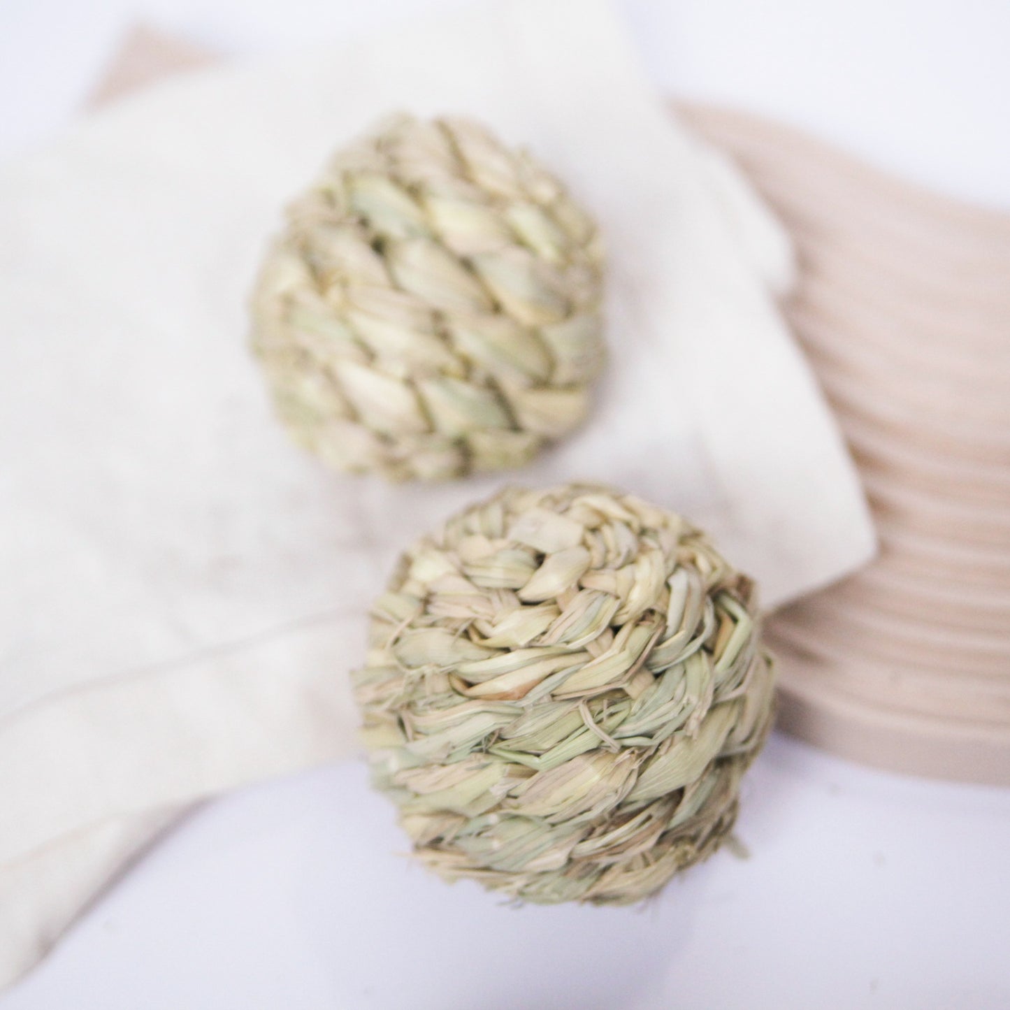 Straw ball with bell