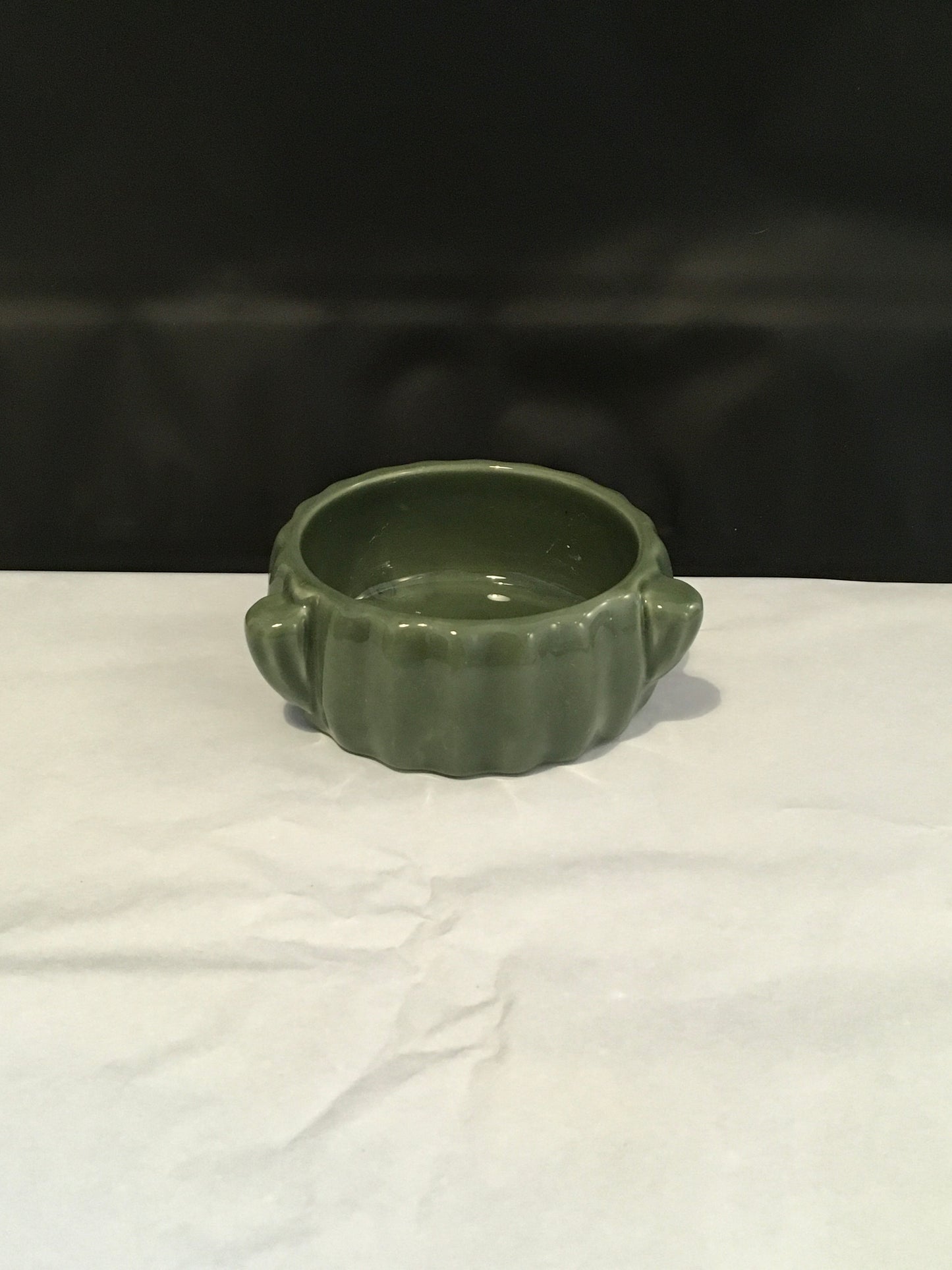 Preloved Green Ceramic Cactus Food Bowl