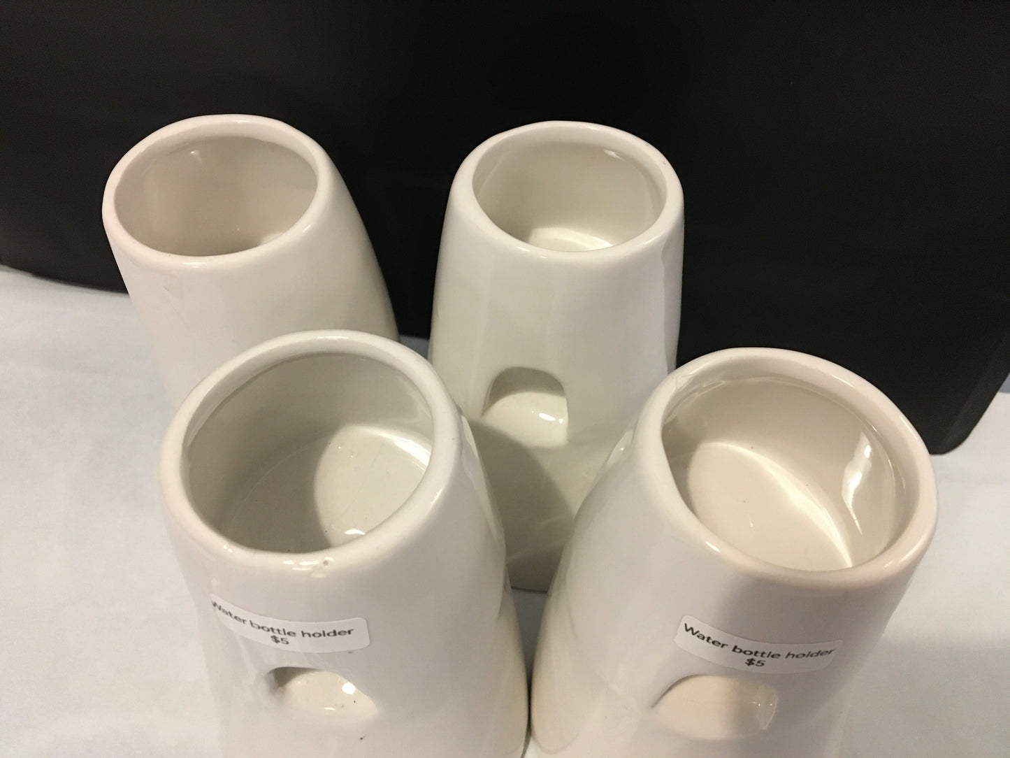 White Ceramic Water Bottle Holder (Sold separately)