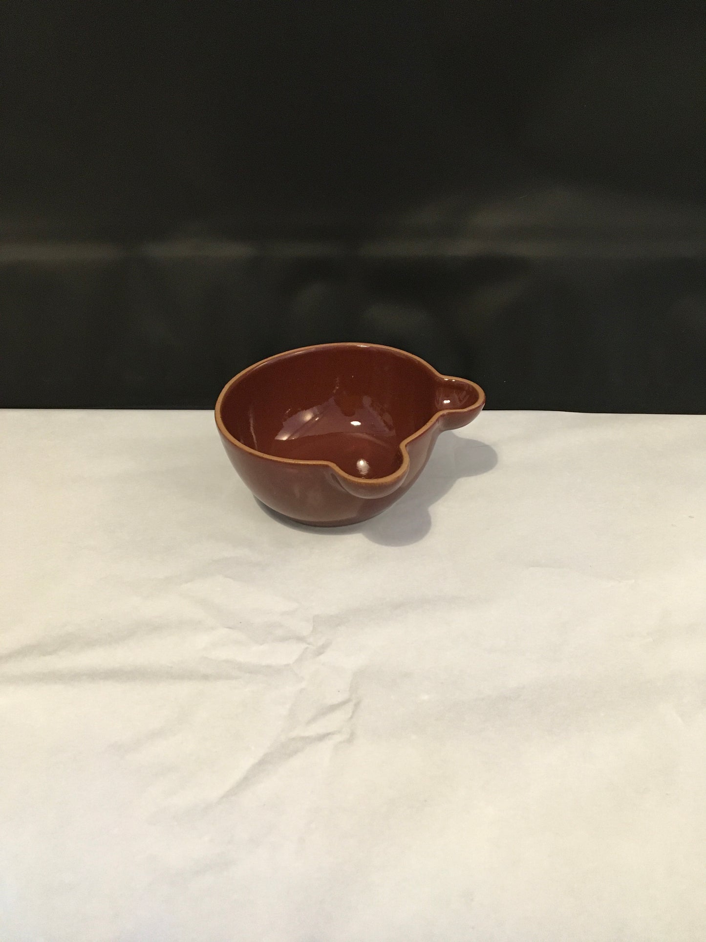 Preloved Brown Ceramic Bear Shaped Food Bowl