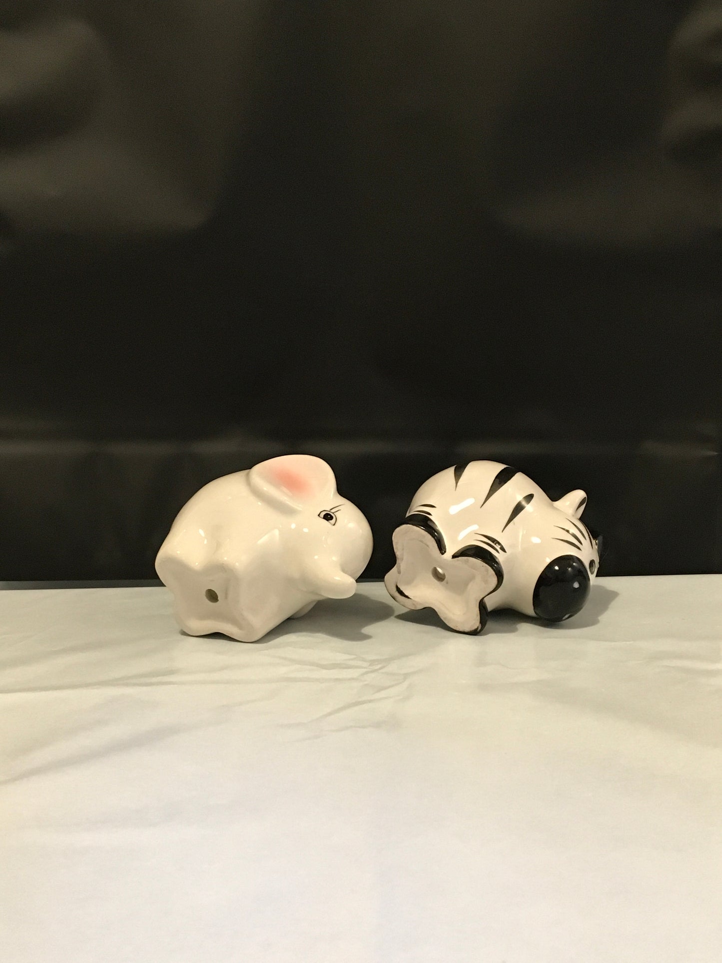 Preloved Decorative Animal Pot Elephant Zebra (Sold Separately)