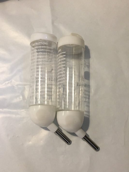 Preloved Transparent White Top Water Bottle 125ml (Sold separately