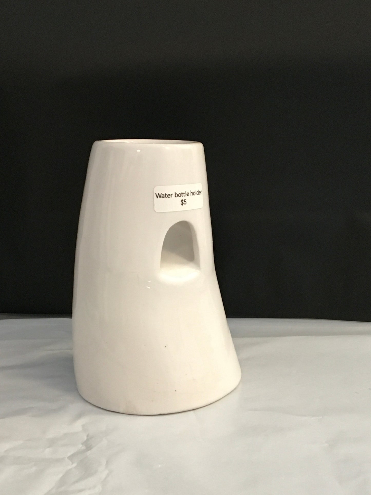 White Ceramic Water Bottle Holder (Sold separately)