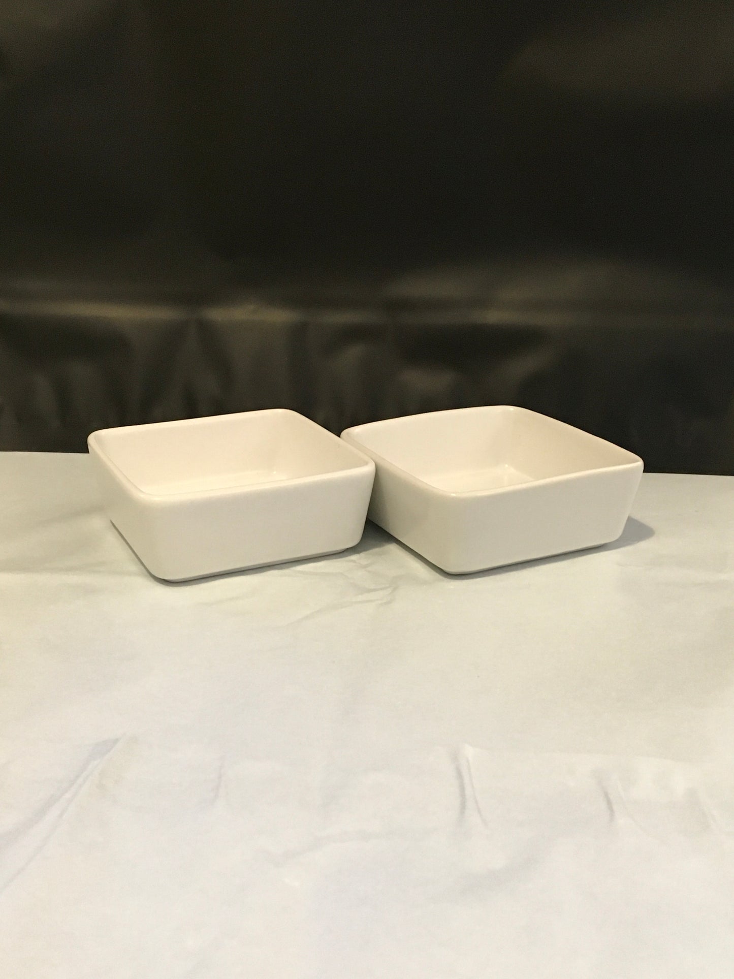 (Donated) Preloved White Square Ceramic Bowl (Sold separately)