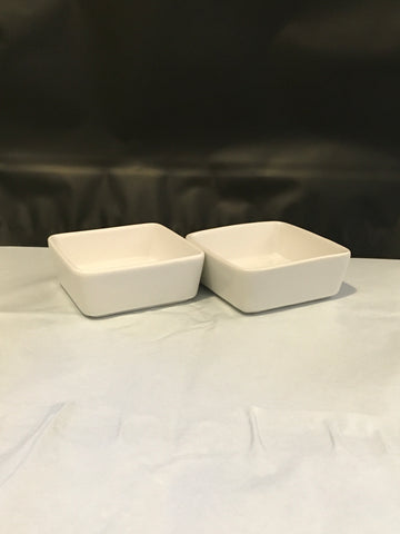 (Donated) Preloved White Square Ceramic Bowl (Sold separately)