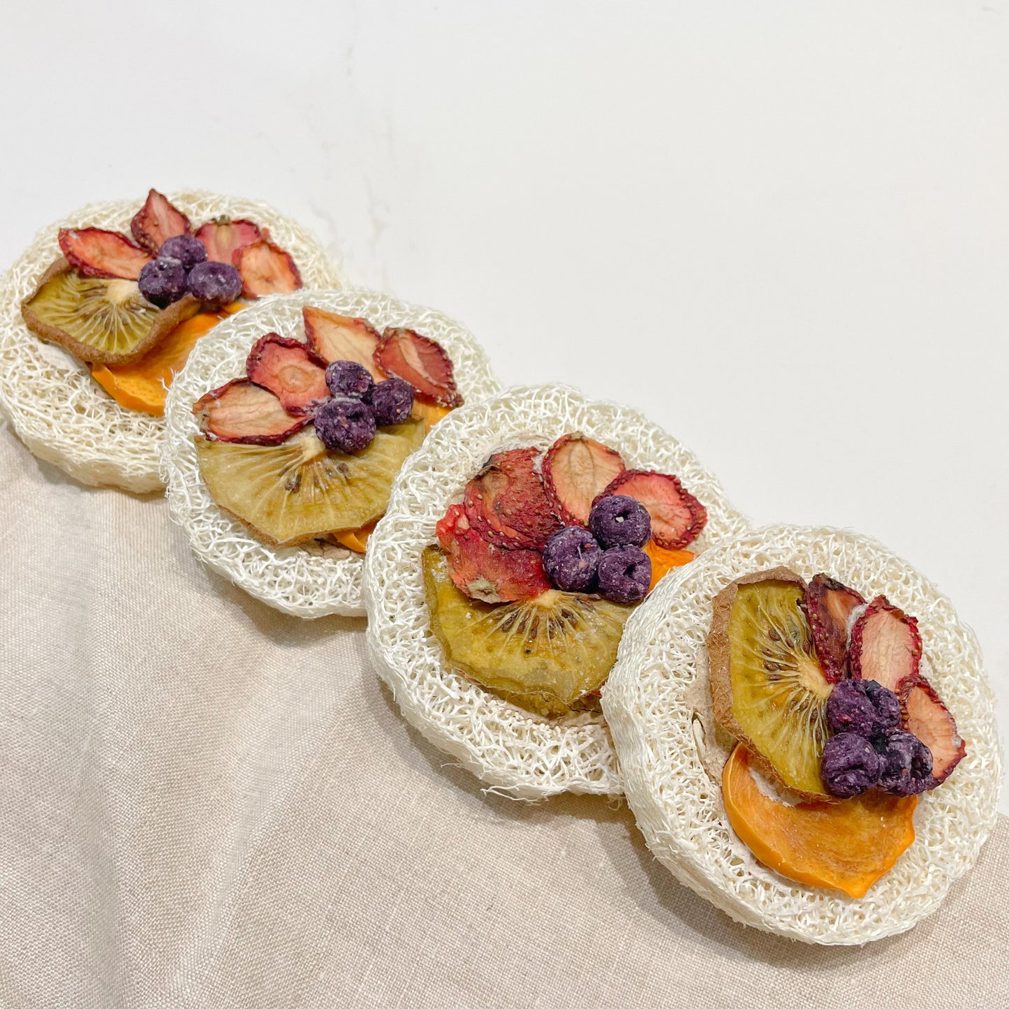 Loofah Fruit Tarts
